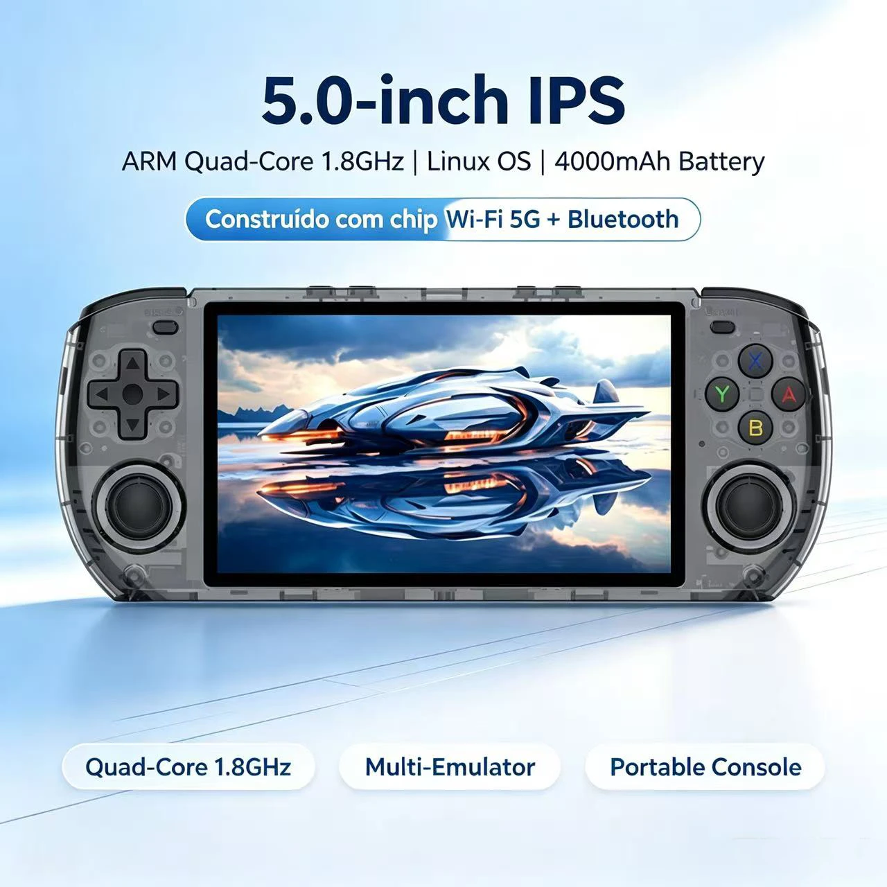 RGB10 MAX3, 5.0‑Inch IPS Display, RK3566 Open‑Source Linux Retro Handheld Video Game Console
