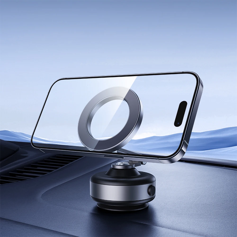 

For Magsafe Magnetic Vacuum Adsorption Suction Cup Bracket 360° Rotatable Folding Car Magnetic Holder for IPhone/Samsung/Xiaomi
