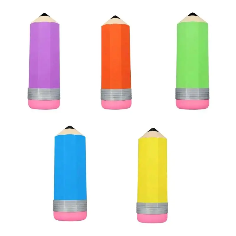 Pencil-Shaped Pencil Case with Open Compartment, Holds Up to 25 Writing Instruments and Small Stationeries Items D2RC