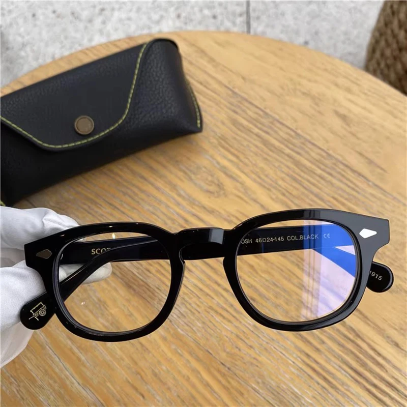 Anti Blaues Licht Gläser Mann Johnny Depp Lemtosh Brillen Frau Vintage Acetat Rahmen Luxus Marke Computer Telefon Brille – Detail 7