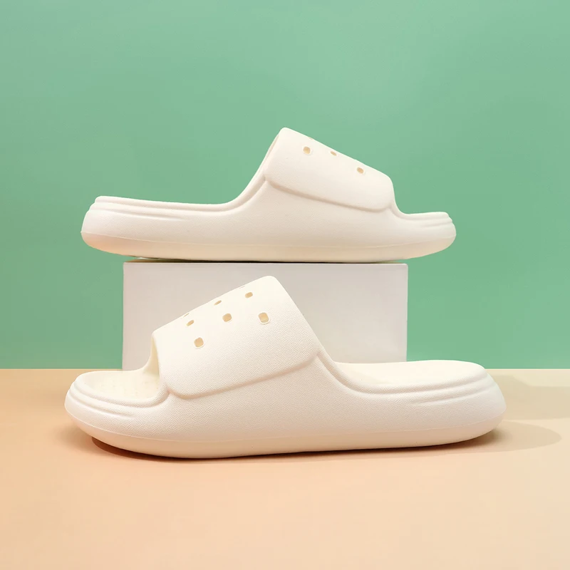 Thick Sole Cloud Slides for Children Breathable EVA Slippers with Holes Open Toe Sandals Boy Girls Indoor Outdoor Beach Casual
