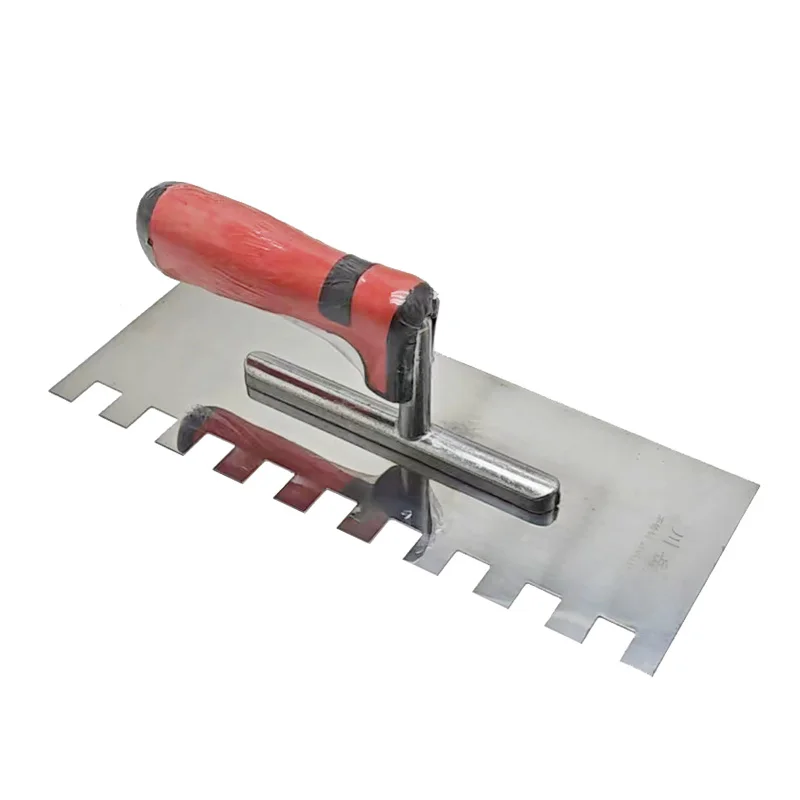 Picture 4: 28cm Stainless Steel Trowel Right Square Notch Plastering Trowels Hand Tools Concrete Finishing Wall Scraper Spatula For Tile