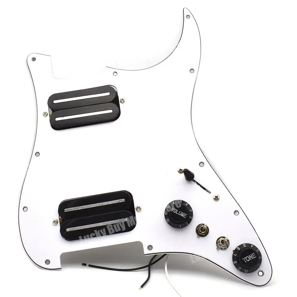 HH 2 Blade Electric Guitar Pickguard Pickup Coil Humbucker Loaded Prewired Pickguard Pickup