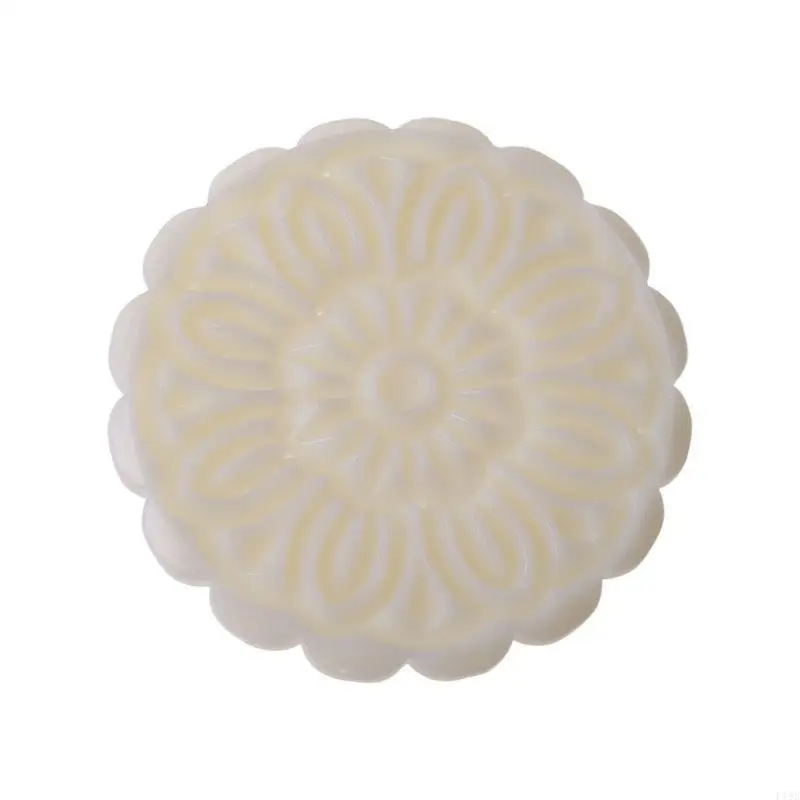F19B 100g Mooncake Mold 4 Flowers Stamps Round Barrel Hand Press Moon Cake Pastry Mould DIY Bakware Mid-autumn Festival
