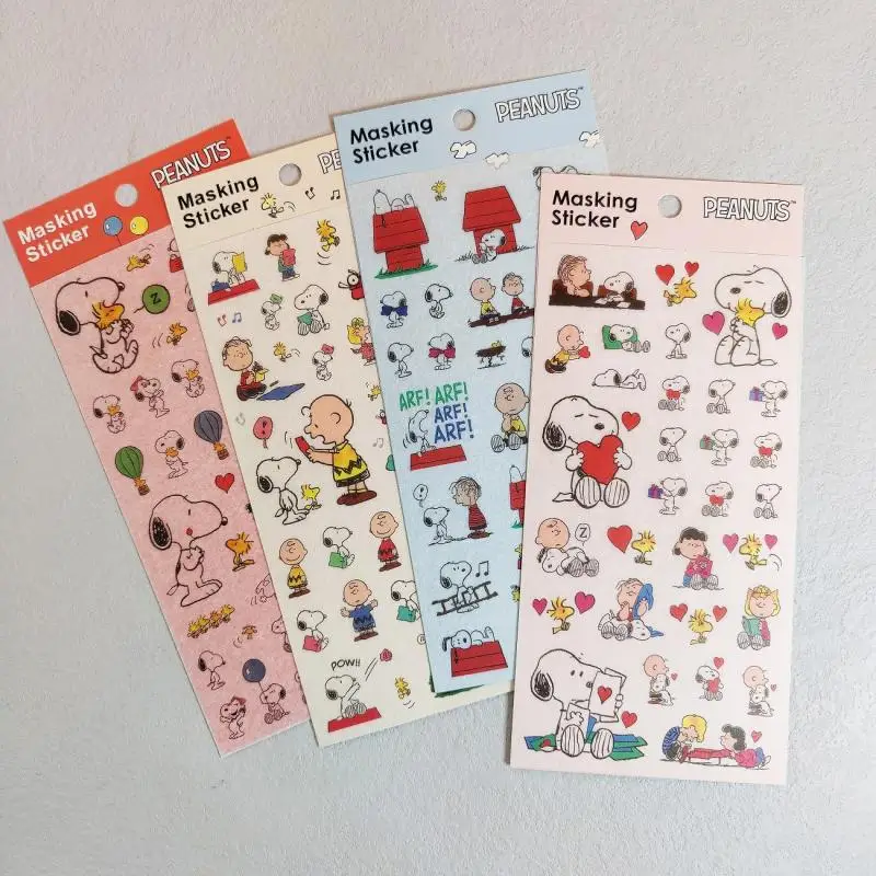 Kawaii Cute Snoopy Stickers Handbooks Stickers Guka Stickers Decorative Placement Material Stickers Cartoon Anime Gift For Girls