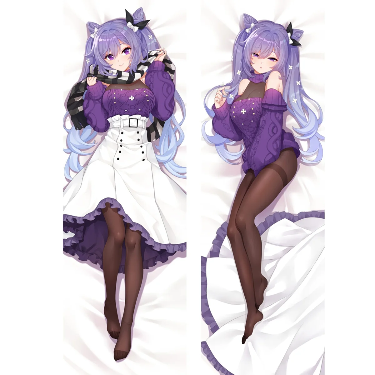 

Boyoxon Keqing Game Figure Pillow Case Cover Hugging Pillow Pillowcase Double-Sided Printed Peach Skin/2WAY Plush Multi-Size