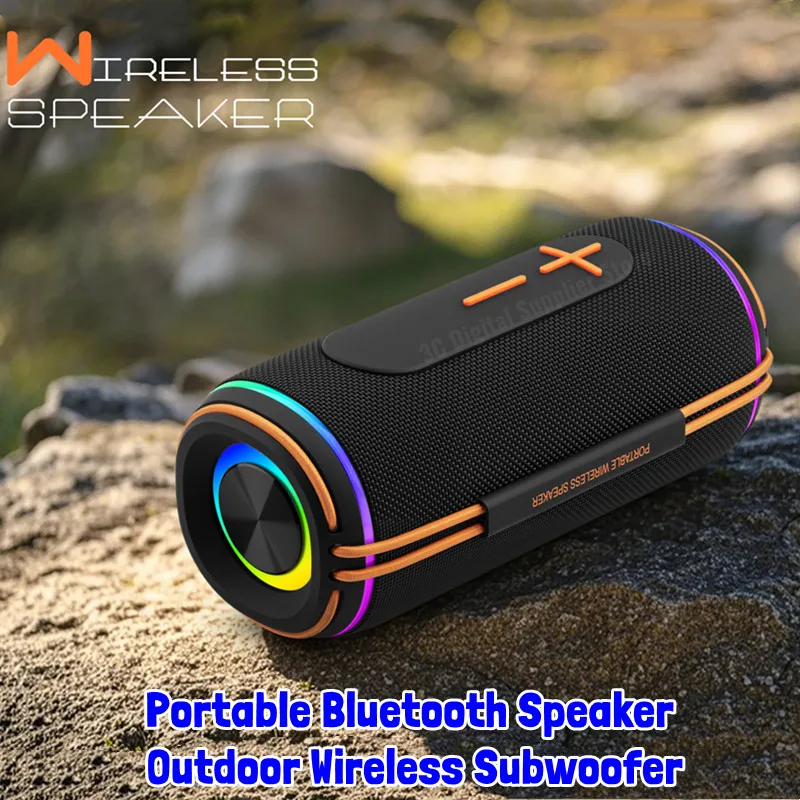 

Новейший портативный Bluetooth-динамик M9, уличный беспроводной сабвуфер, глубокий бас, бумбокс большой громкости, поддержка TF-карты, AUX USB FM-радио