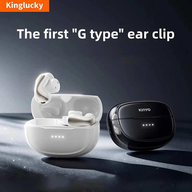 Kinglucky i100 Open Ear Clip Earbuds Wireless Headphone outdoor ENC Noise Cancelling Earphone With Mic For Android iOS