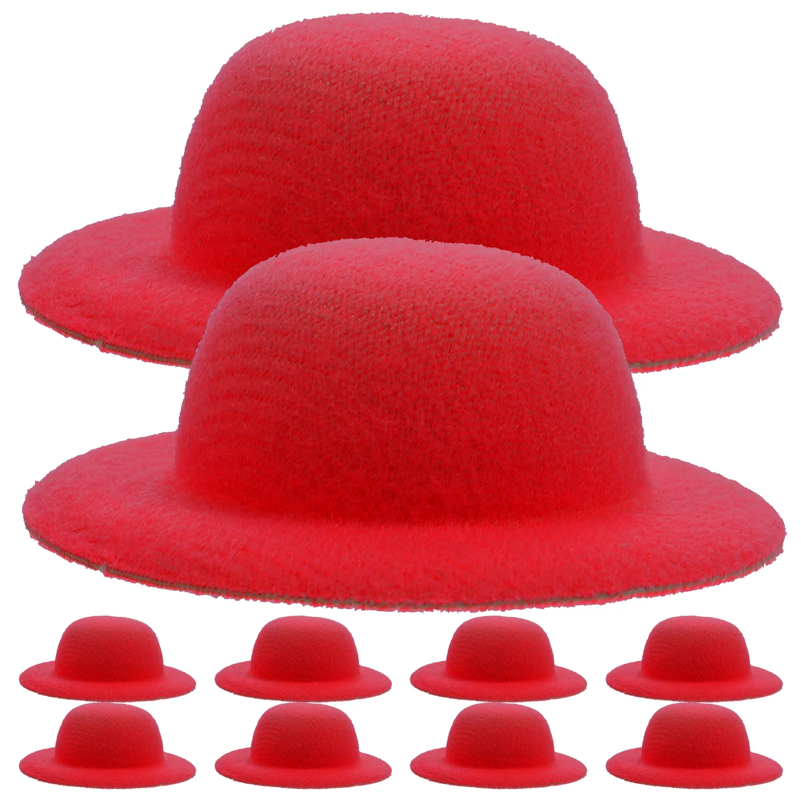 10 Pcs Decorations Mini Straw Hat Toys Top Flannel Eva Hats House Photo Props