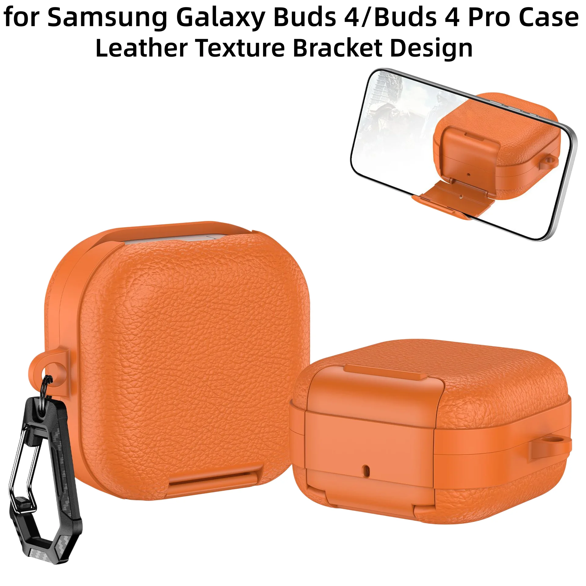 Phone Stand Design Case for Samsung Galaxy Buds 4/4 Pro with Cleaning Kit Protective Cover for Samsung Galaxy Buds 4/4 Pro Case