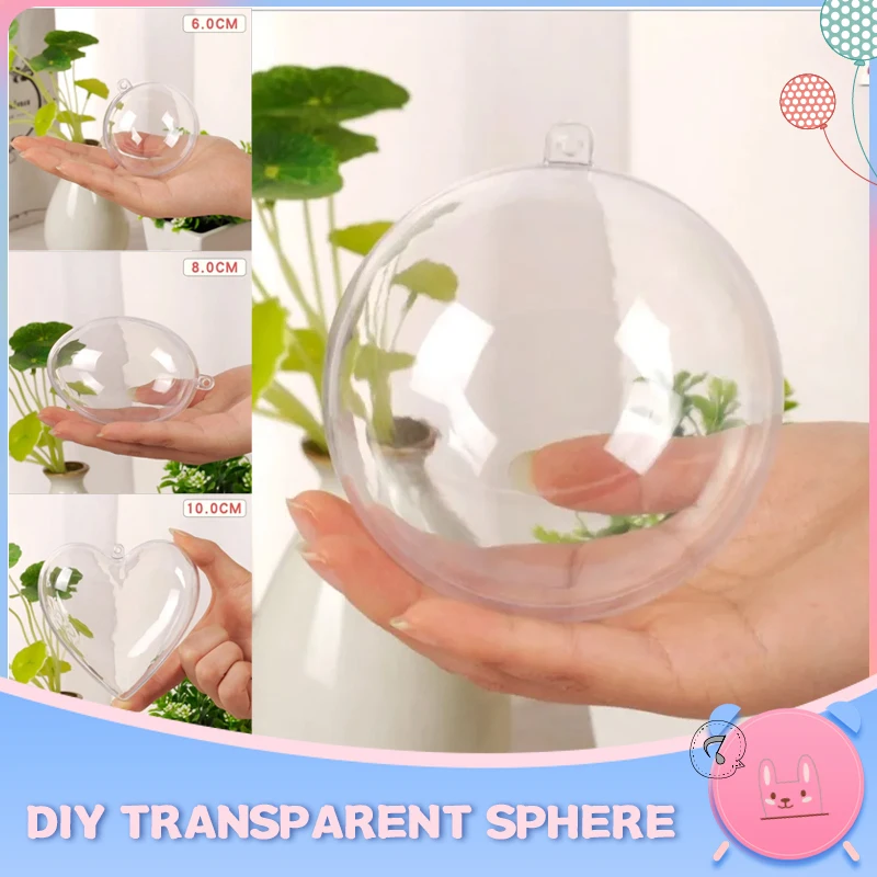 

5Pcs/Set Clear Bath Bomb Mold Mould Round Heart Egg Shape Ball Sphere Bath Bomb Accessories Plastic Fillable Ball DIY Bath Tool