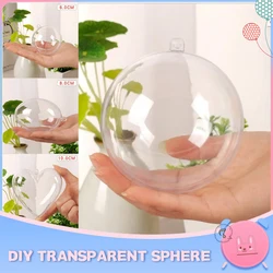 Molde de bomba de baño transparente, bola redonda en forma de corazón y huevo, accesorios de bomba de baño, bola rellenable de plástico, herramienta de baño DIY, 5 piezas por juego