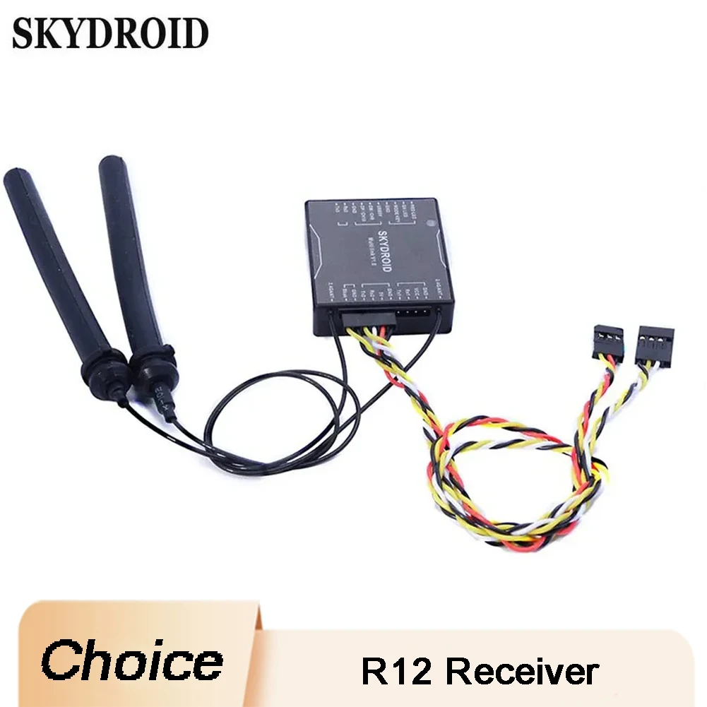 

Приемник Skydroid R12 RX/SG12-RX Приемник дистанционного управления T12 для радиопередатчика T12 Аксессуары для дронов для защиты растений