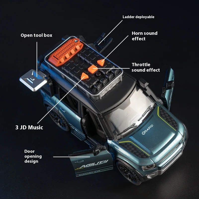 لعبة نموذج سيارة محاكاة للأطفال ، مركبة القصور الذاتي على الطرق الوعرة ، موسيقى صوتية وخفيفة ، هدية للأولاد ، جديدة ، من من من من من من من من ؟