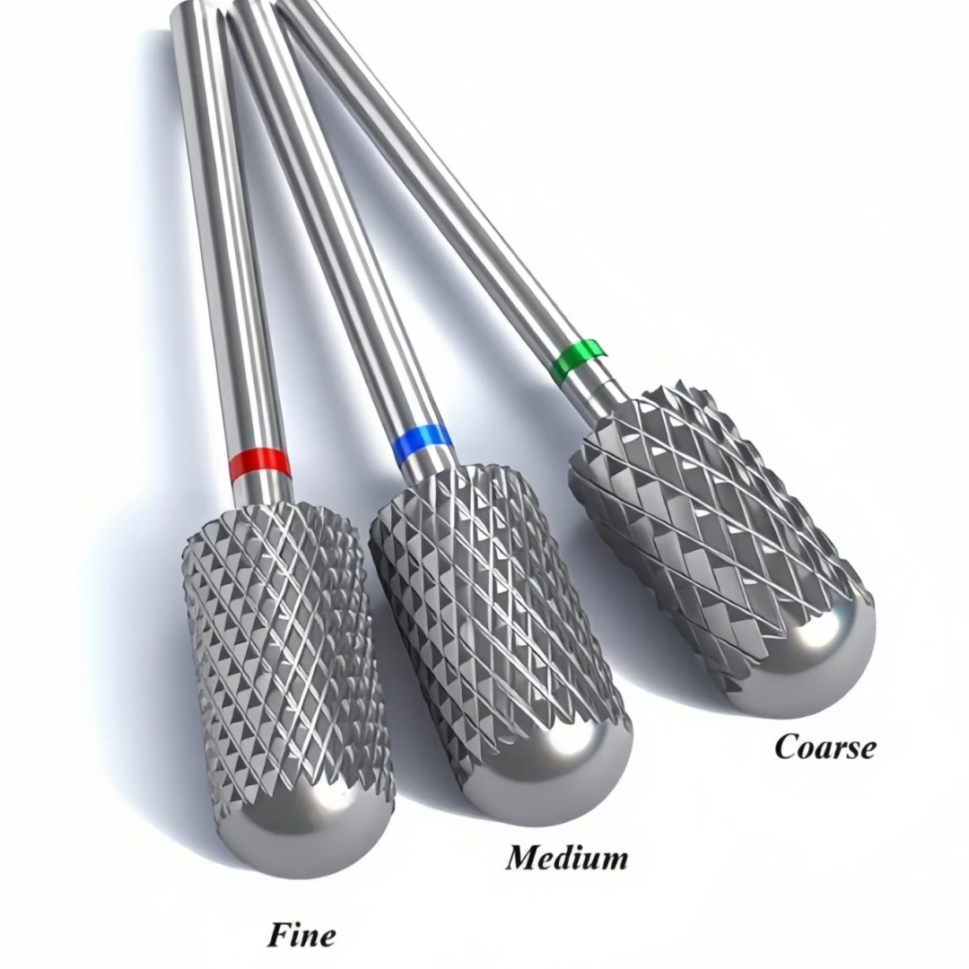 1-piece set of nail art tungsten steel drill bit, file, nail art electric grinding machine, nail and toe repair drill accessorie