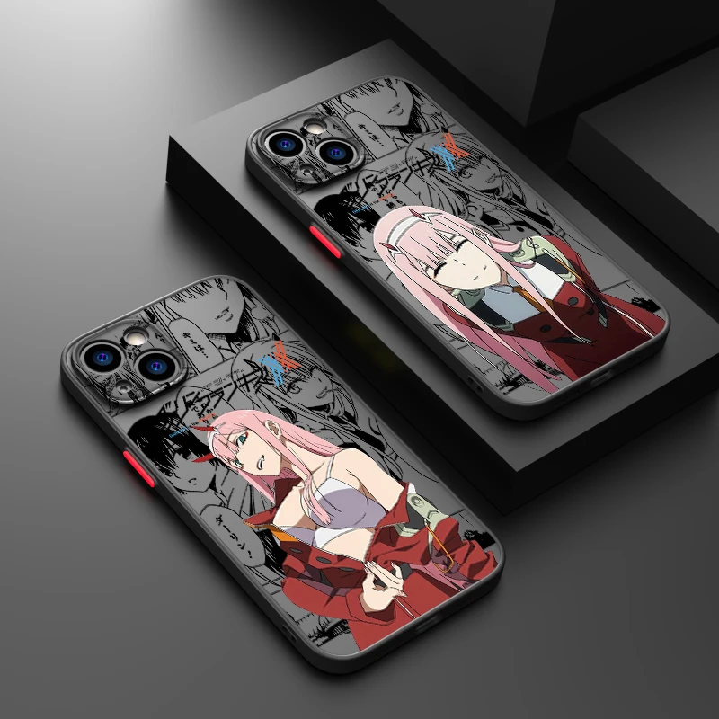 DARLING In The FRANXX Phone Case For Apple iPhone 15 14 13 12 11 XS Mini Pro Max 8 XR X Matte Frosted Translucent