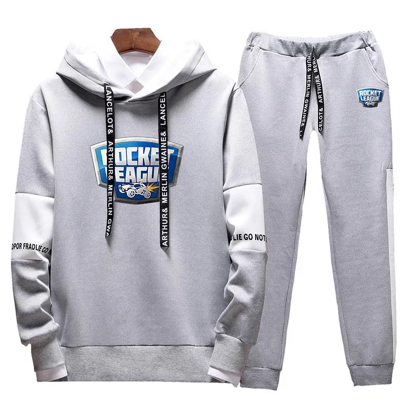 Rocket League-Survêtement à capuche pour homme, pull à manches longues, sweats à capuche et pantalons de survêtement, vêtements de sport en plein air, deux pièces trempées, printemps, automne, nouveau