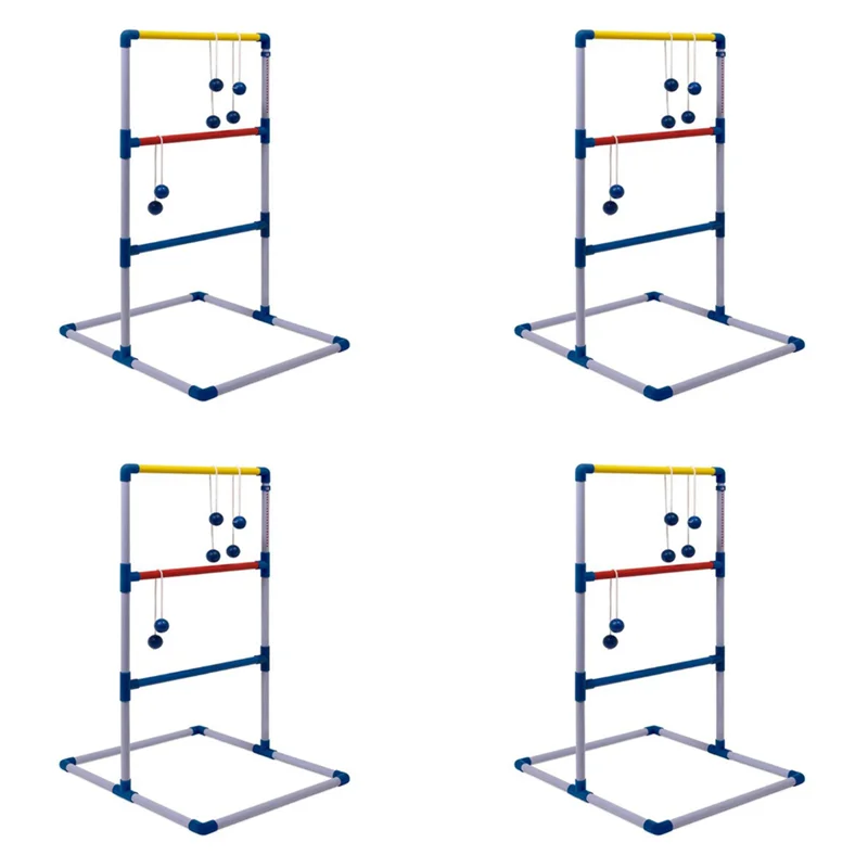

4X Ladder Ball Game Set Golf Toss Game Backyard Outdoor Games For Adults And Kids