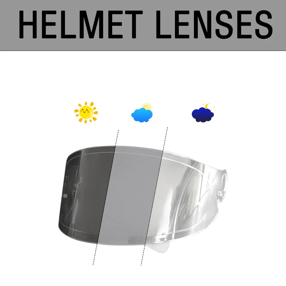 

Motorcycle helmet Photochromic Visor Anti-UV PC visor Lens CPB-1V hromic Smoke Dark Replacement Kit for Shoei Glamster