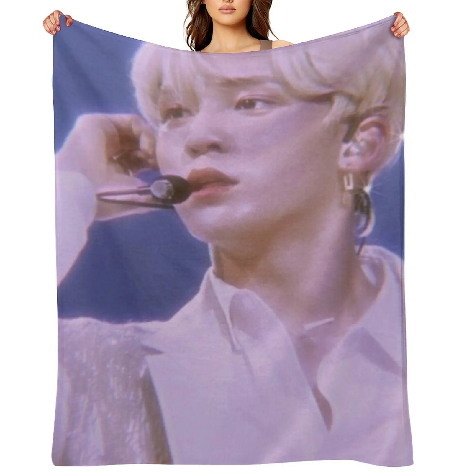 

ATEEZ YUNHO 90s AESTHETIC Throw Blanket Decorative Sofas Kid'S Hair Blankets For Bed Blankets