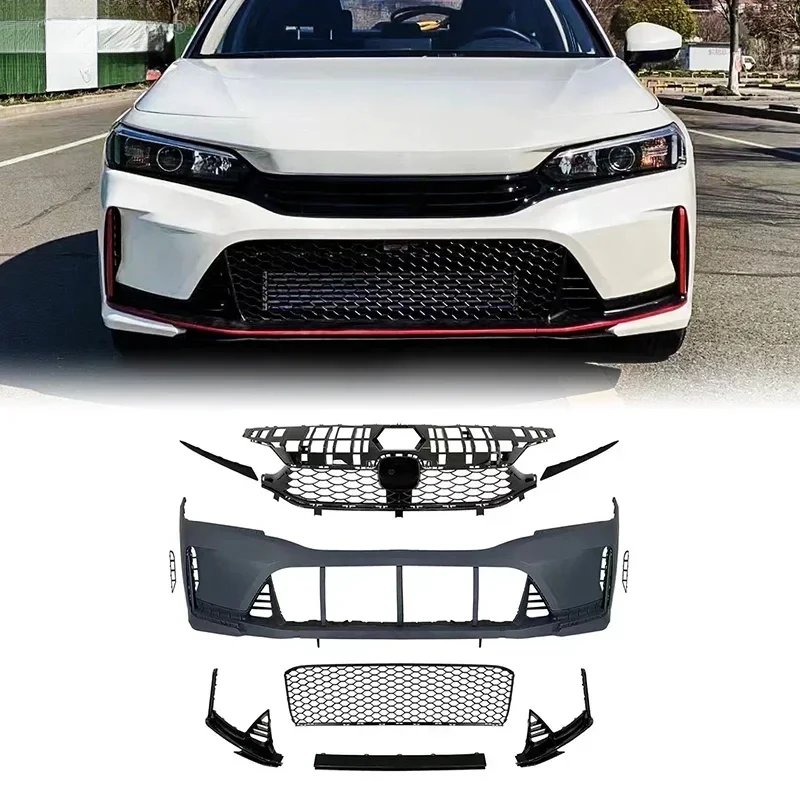 

Car Bodykit change Type-r Style Front Bumper Rear Sideskirts Lip Grill 11th