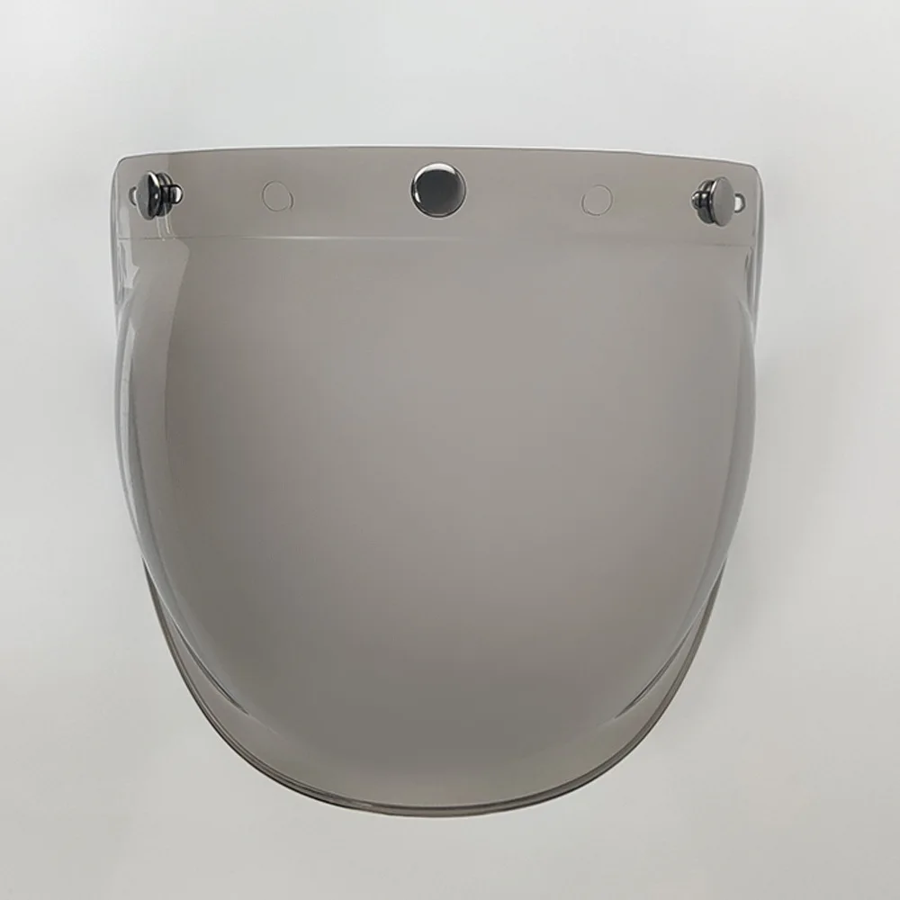 Retro Bubble Mirror Helmet Mask Sun Protection Three-Button Harley Lens High Definition Electroplating Universal Helmet Accessor