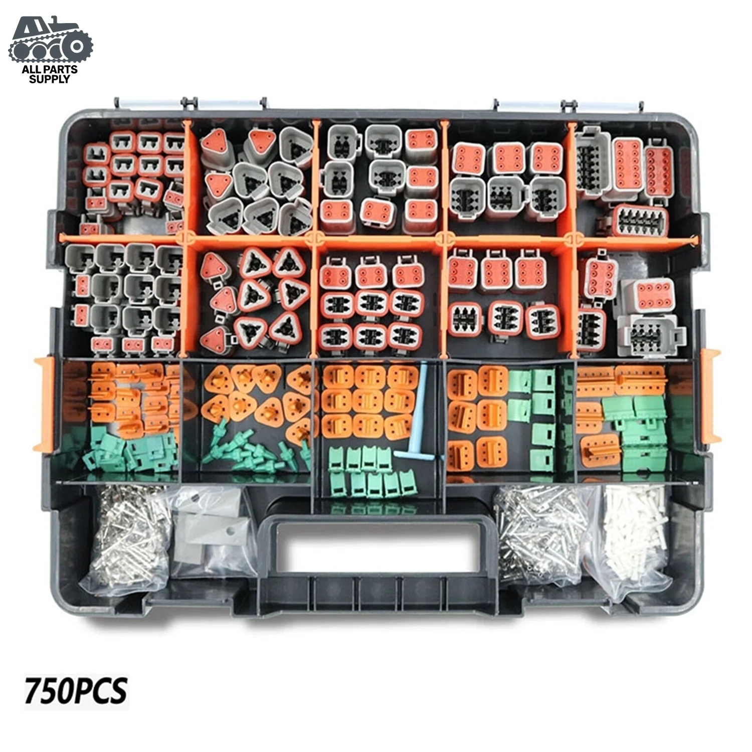750PCS New Deutsch DT Connector Plug Kit For 14 16 18 20 AWG Stamped Contact Kit