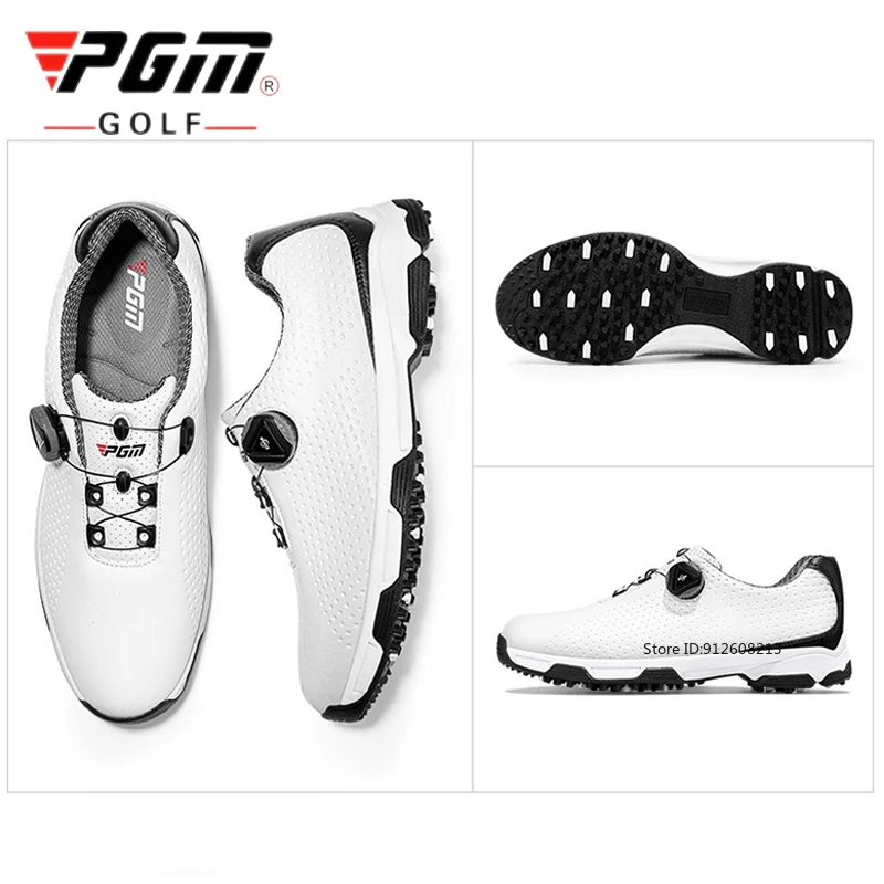 PGM New Men's Golf Shoes Cushioning Knob Lace Waterproof Sneakers Male Anti Slip Spikes Sports Footwear Athletic Shoes 39-45 - view 4