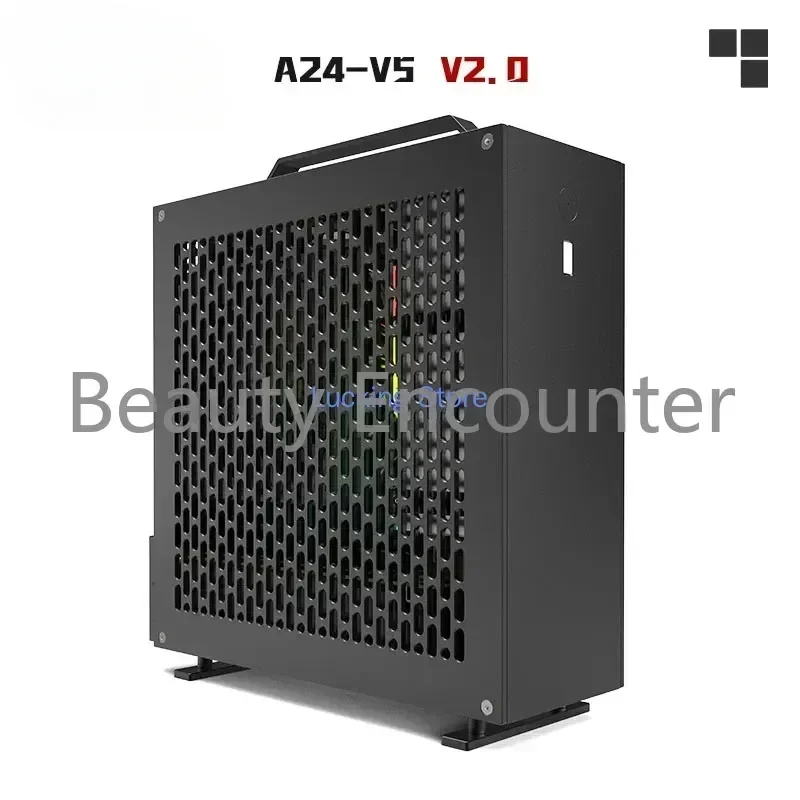 5 Litre Mini A24-V5 2.0 Dual Slot Single Display 1u Power Supply Itx Chassis with Double Chamfer