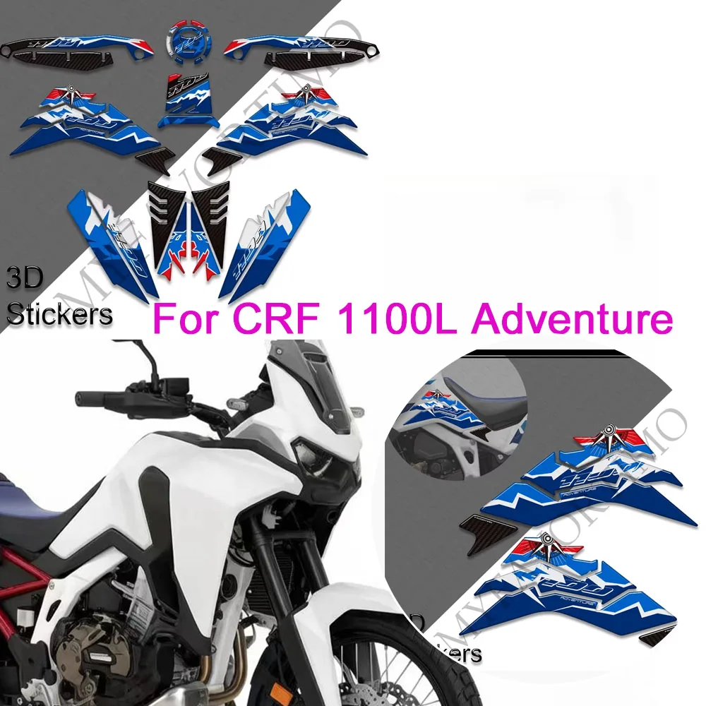 Africa Twin AfricaTwin Adventure Handguard Tank Pad Cap Fairing Fender Stickers moto Decals  For CRF 1100L CRF1100L CRF1100