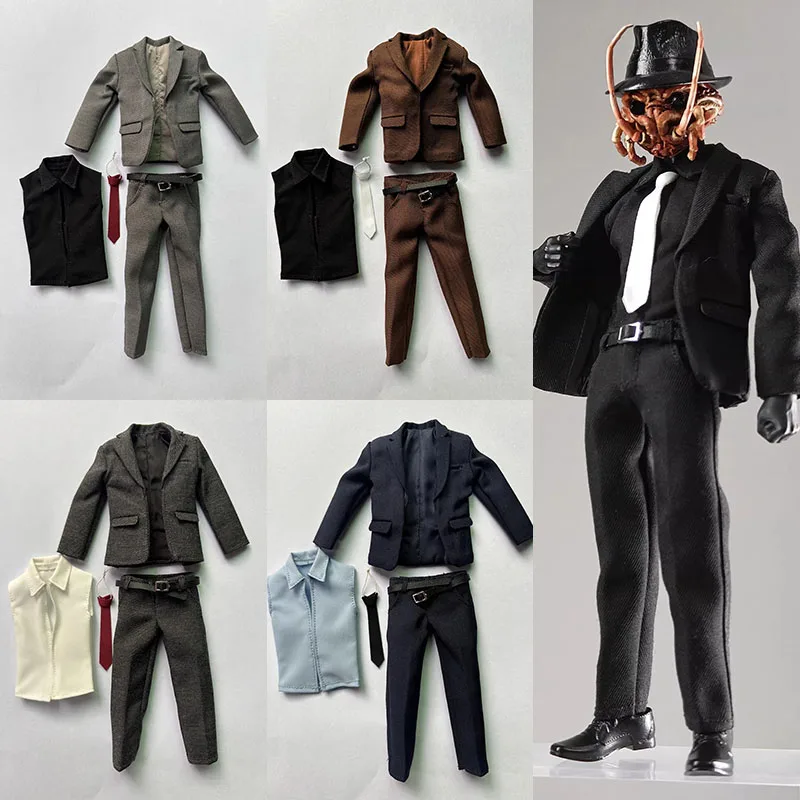 1/12 Maßstab Herren-Businessanzug-Set Kleidungsmodell Passend für 6'' Notanman Wind Toys Soldaten Actionfigur Körper Puppen