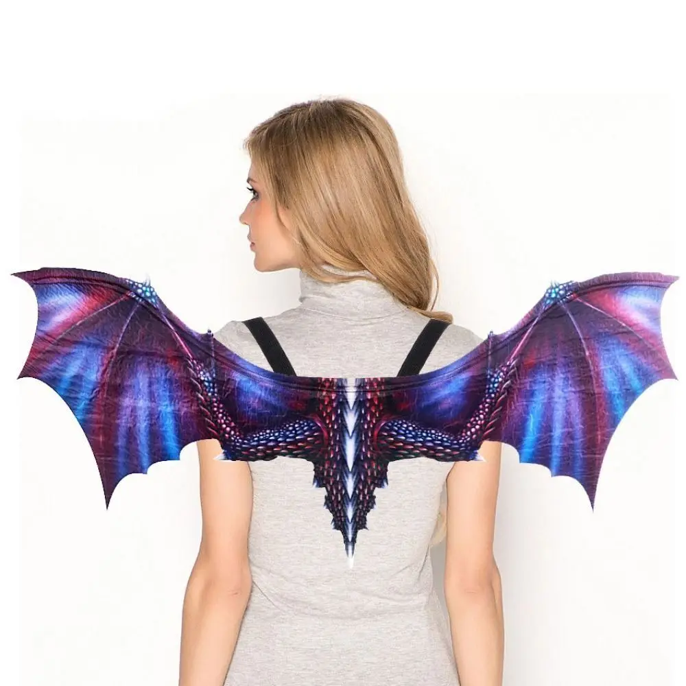 Decoração de halloween asas de dragão traje animal não-tecido traje de dragão dobrável carnaval adereços dragão cosplay masquerade adulto