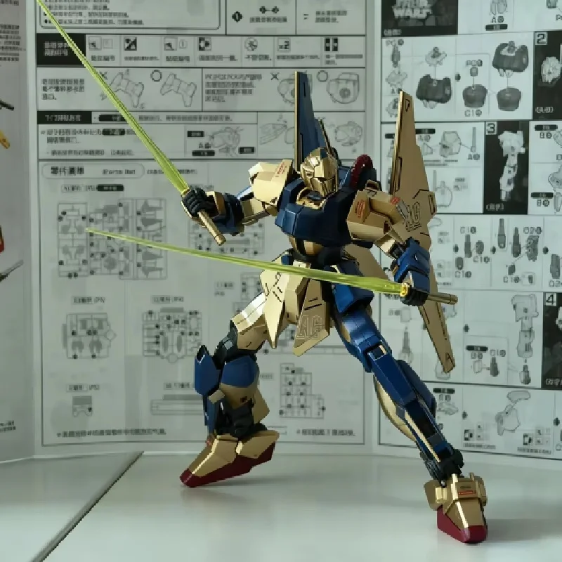 HG 1/144 Spray-Painted Champagne Gold Newborn Hyaku Shiki Mobile Suit Zeta Mobile Suit Assembly Model Kit Collectible Decor Gift image 6