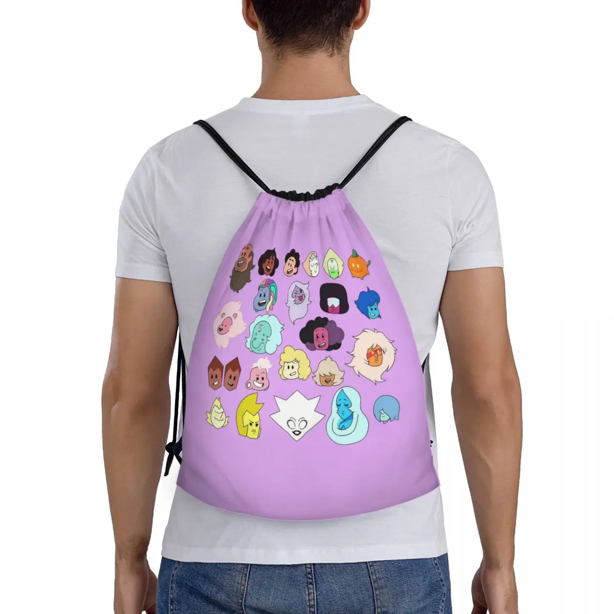 

Steven Universe Heads Backpacks Multi-function Portable Drawstring Bags Sports Bag Book Bags For Man Woman Students