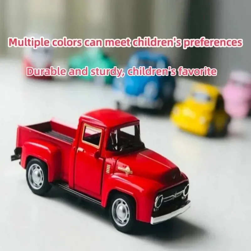 Alloy Car Model Simulation Car Cartoon Cute Children's Car Bus Pull Back Toy Car Tabletop Small Decoration Toy