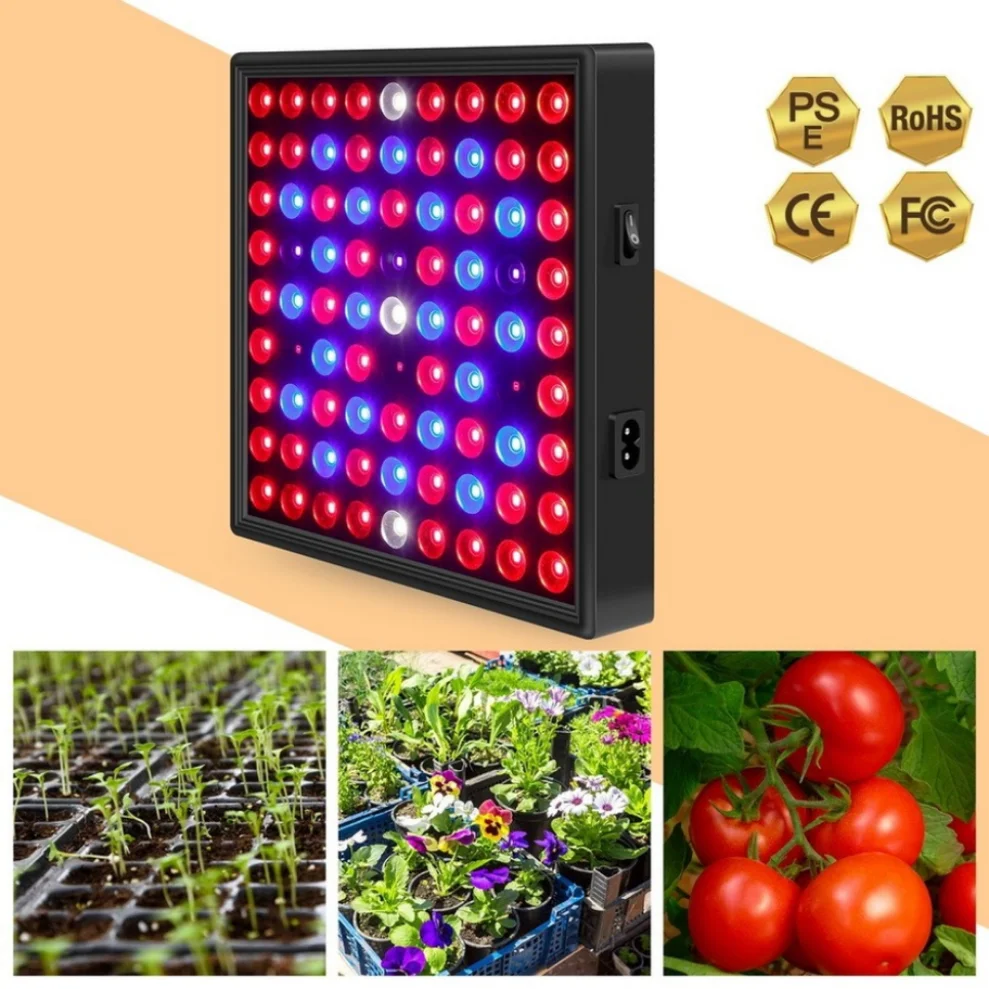 Luz LED de espectro completo para cultivo, lámpara Phyto 2835, Bombilla de 25W y 50W para plantas de interior, luces de plantación de plántulas de