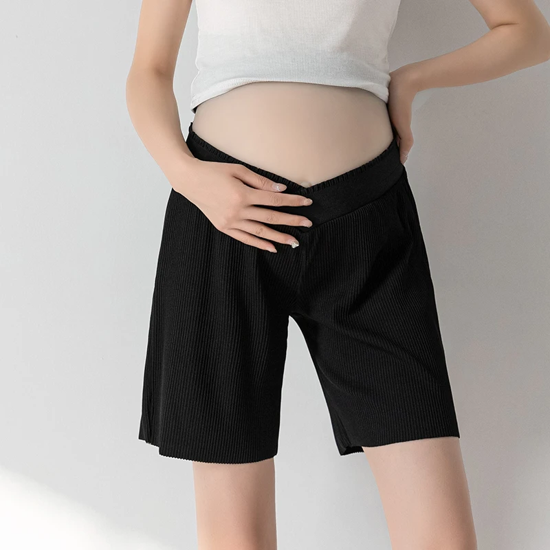 

Pregnant women's wide-leg pants new summer women's cool low-waisted pants wear loose straight casual maternity pants