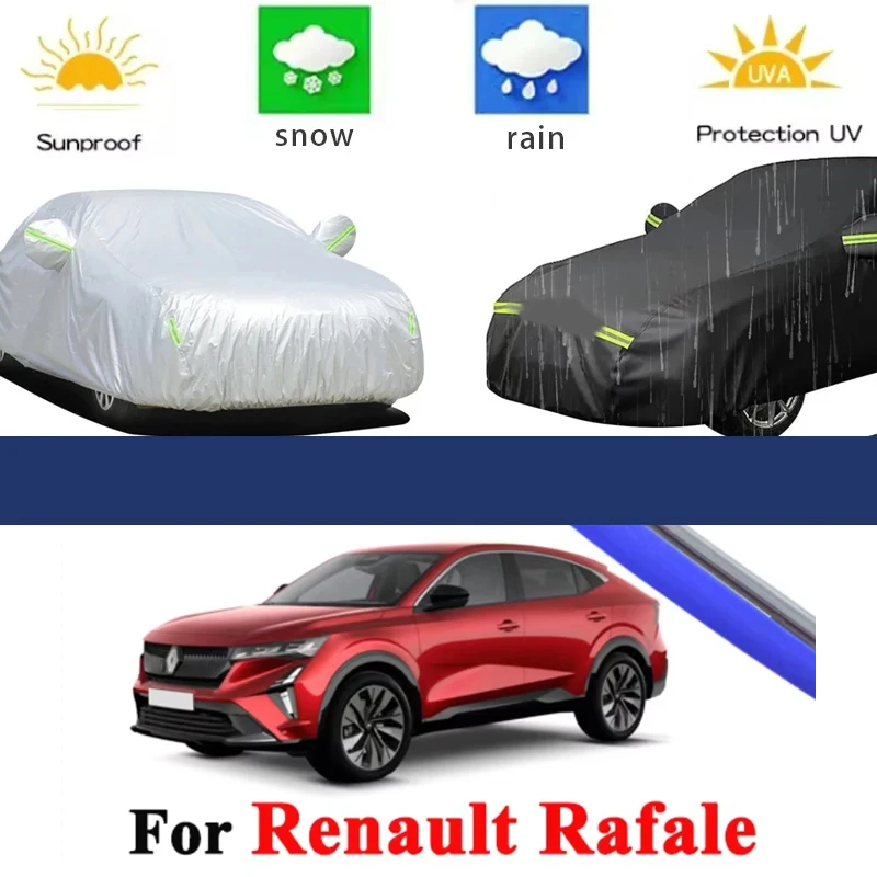 

For Renault Rafale Covers 2023-2026 Full Car Covers Outdoor Sun Anti UV Rain Snow Dust Protection Oxford Cloth Accessories