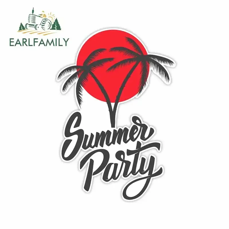 EARLFAMILY 13 cm x 8,9 cm für Sommerparty, Stoßstange, Autoaufkleber, Dekoration, Autoaufkleber, Persönlichkeit, kreative Fensterdekoration