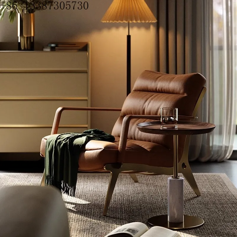 كرسي ترفيهي فردي بسيط وحديث، كرسي أريكة مصمم منزلي للضيوف