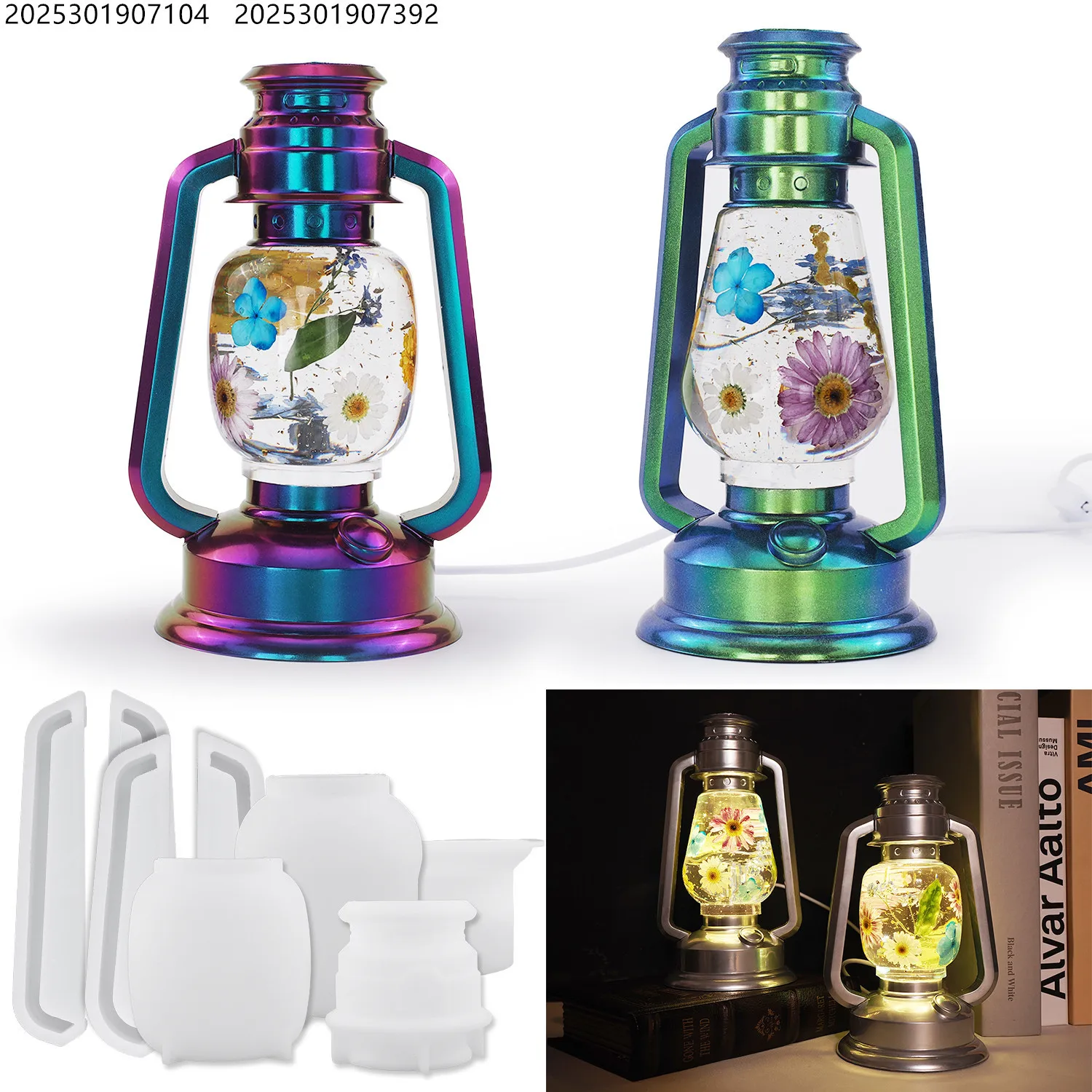 DIY الايبوكسي الراتنج مصباح العفن التخييم ليلة ضوء السرير ديكور الحرفية كيت #3