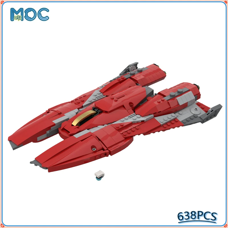 

Строительные блоки MOC масштаб 1:250, Элитный опасный космический самолет, модель «сделай сам», сборные блоки, креативные идеи, игрушки, образовательные подарки, 638 шт.