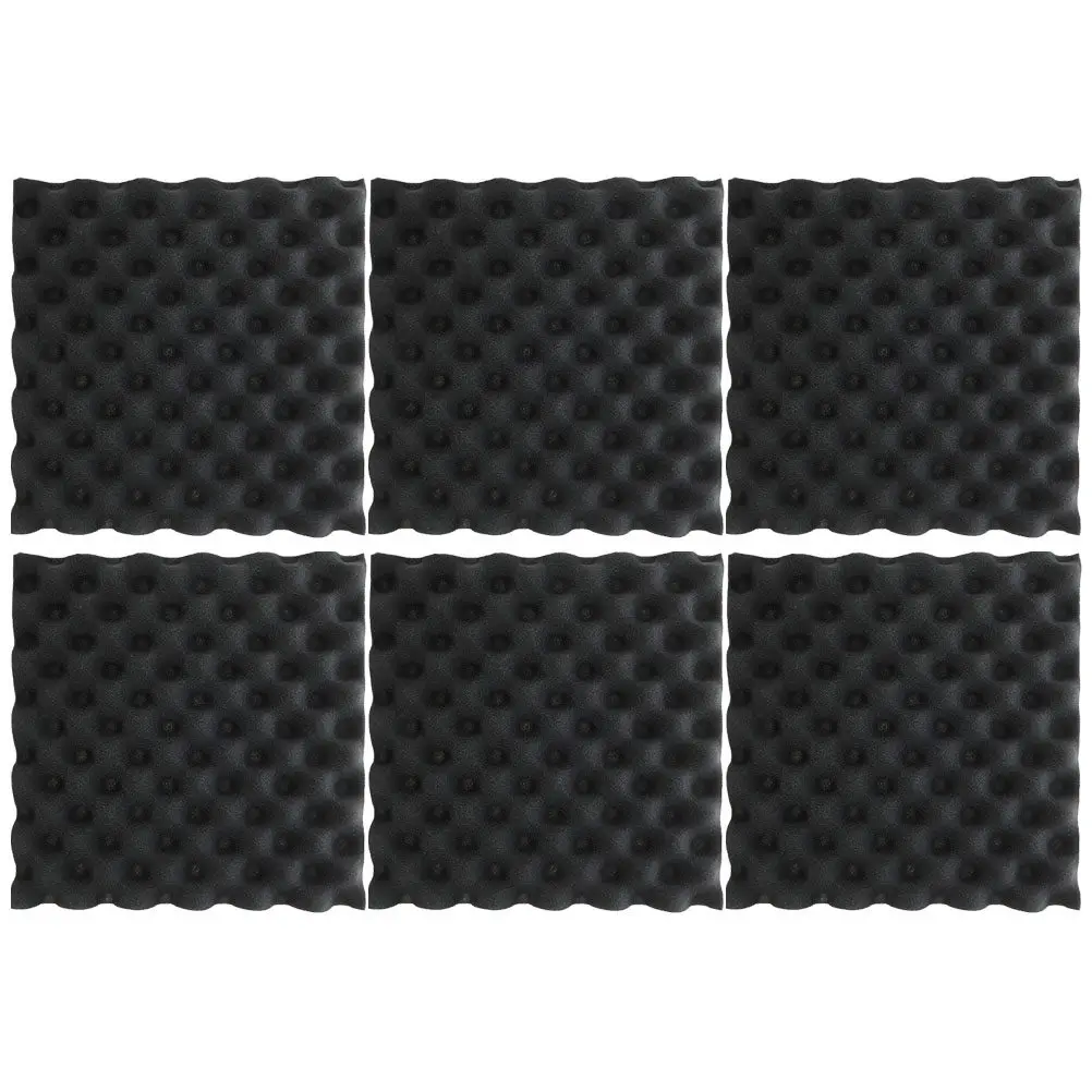 

6 шт. акустических панелей для звукопоглощения, звукопоглощающие панели для музыкального оборудования, звукоизоляционные маты для использования в жилых помещениях, офисах, студиях