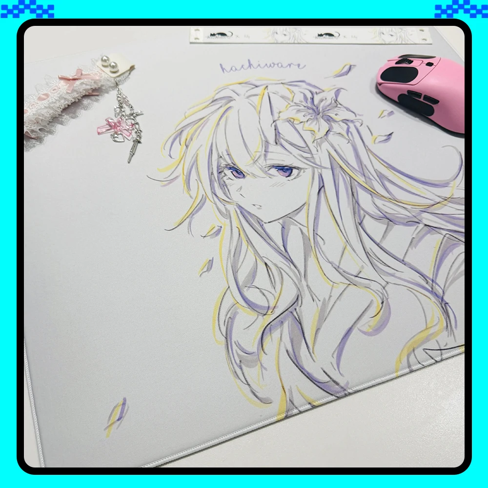 Hachiware Gaming Lily Gaming Mousepad FPS Medium Astringent and Control Mouse Pad Skidproof For CSGO Valorant Pc Accessories