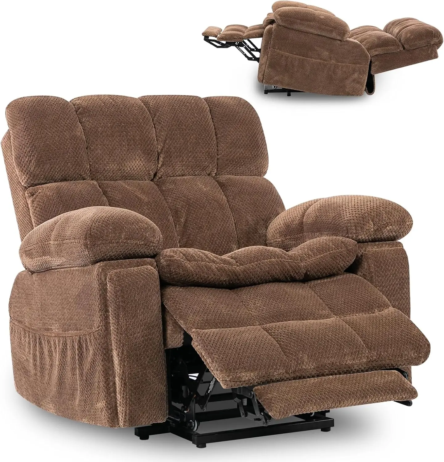 Oversized Power Lift Recliner Chair for Elderly,Dual Motor Lay Flat Recliner Chair with USB Port,Type C,Big and Tall