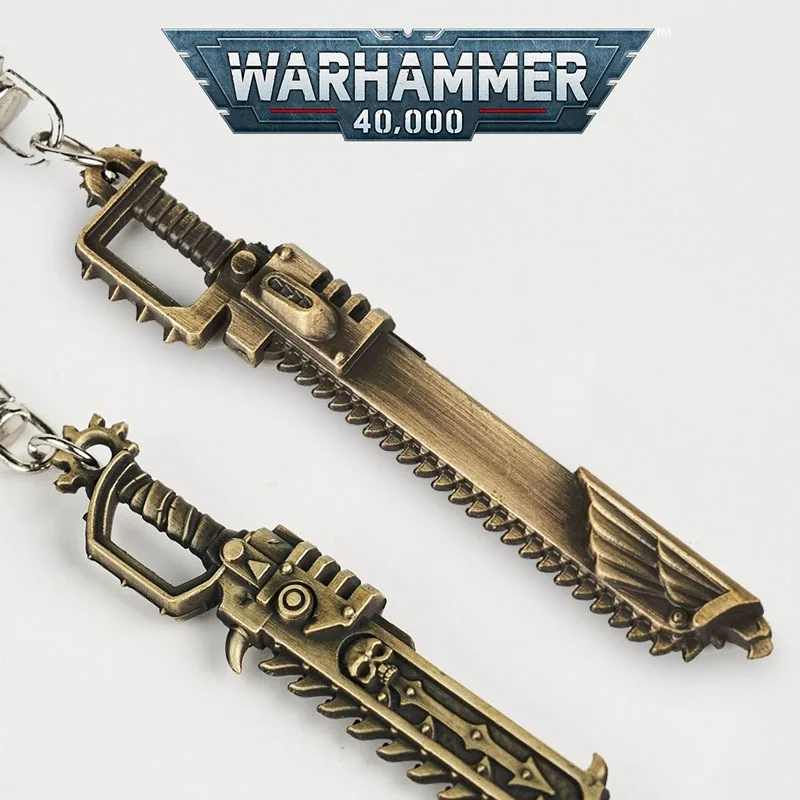 Starforged Star Casting Warhammer 40K Peripheral Seiko Chainsaw Sword Chaos Chainsaw Sword Alloy Keychain Anime Original Gift