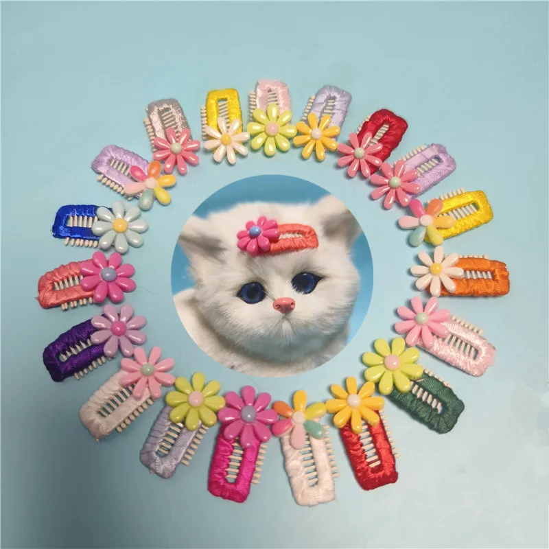 

Luxury Pet Dog Hair Clip Cute Flower Hairpin Comb Cat Grooming Accessories Puppy Pearl Headdress Teddy Yorkshire Supplies