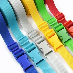 2/5Sets 20/25mm Dog Collar Release Buckle Webbing Sliders Tool Suit Bag Strap Side Clip Plastic Hook Tapes Tri-Glide Accessory