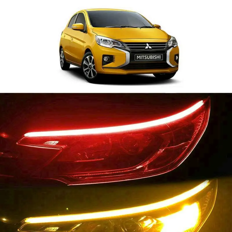 

30cm 45cm 60cm Startup Scan Flow turn signal Light For mitsubishi I-Mie Space Carisma Colt eclipse cross mirage shogun sport