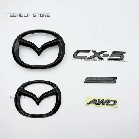 For MAZDA CX-5 2012 2013 2014 2015 2024-2025 ABS Chrome Black Logo Emblem Letters Stiker Car Trunk Badge Auto Parts Accessories